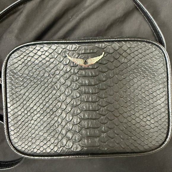 ZADIG & VOLTAIRE Lizard Embossed Leather Camera Shoulder Bag - Picture 2 of 6